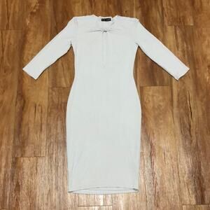 Cefian Cream Dress with Keyhole Size Small